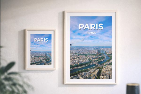 Affiche de la Tour Eiffel vu du ciel